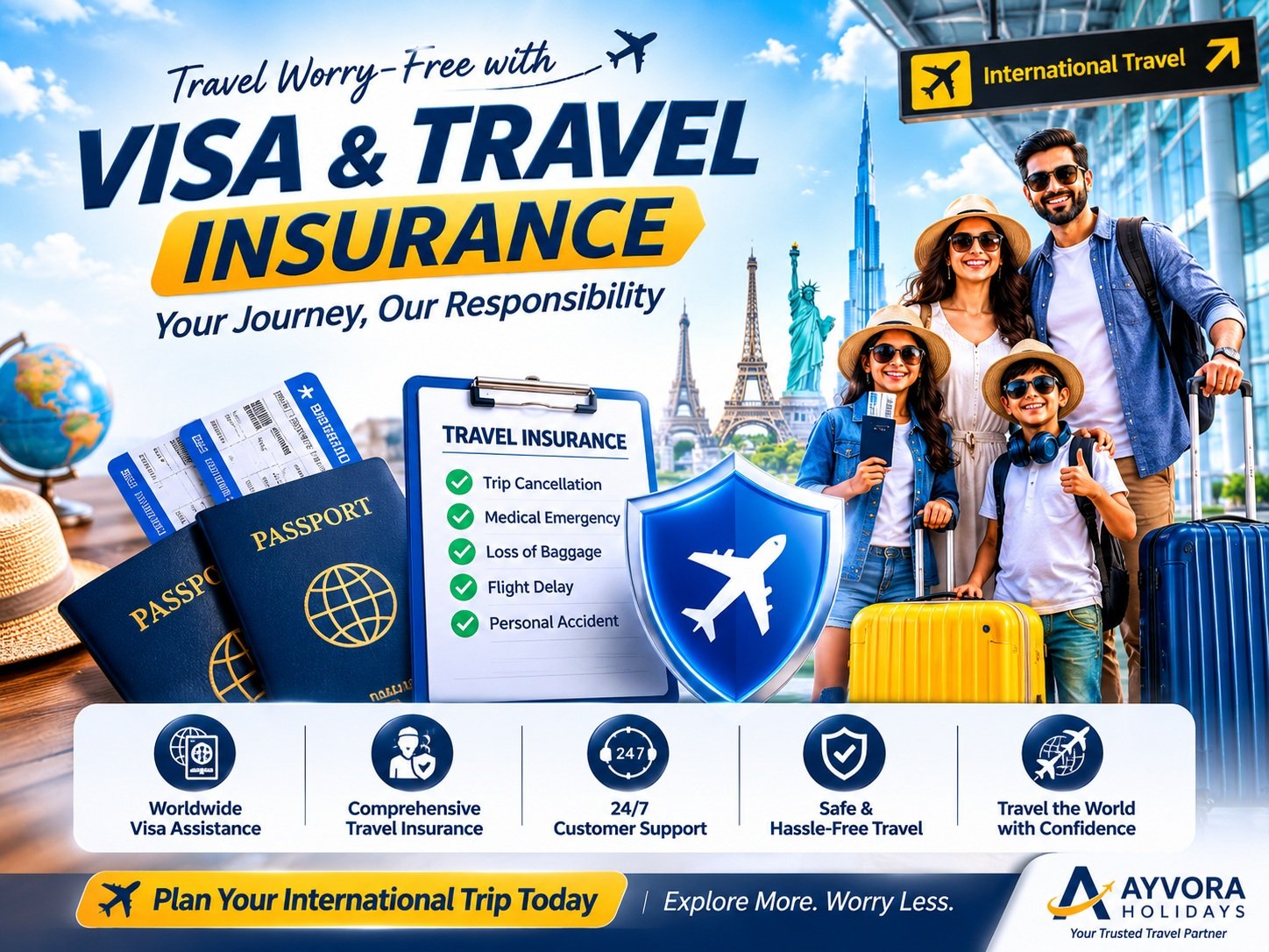 Services visa & travel insurance